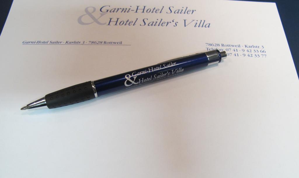 Garni-Hotel Sailer & Hotel Sailer'S Villa Rottweil Eksteriør billede